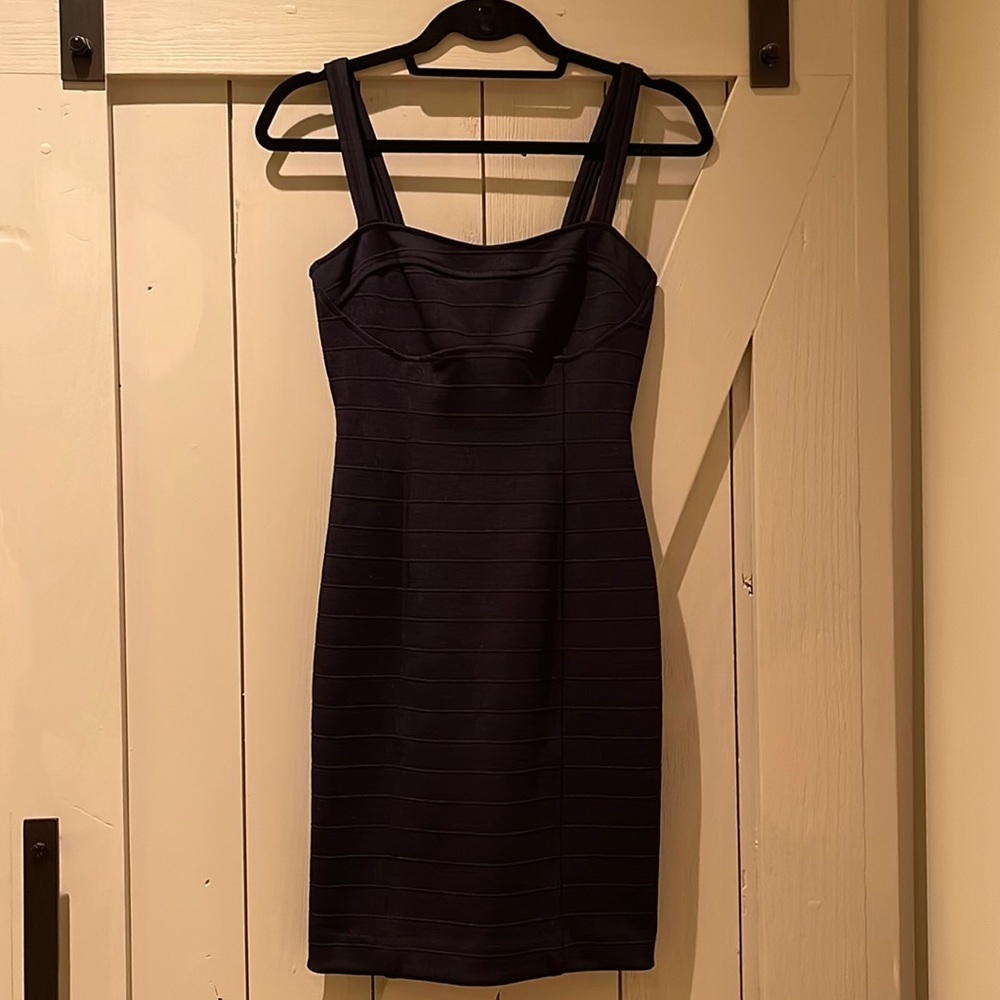 Banana Republic fitted dress navy blue